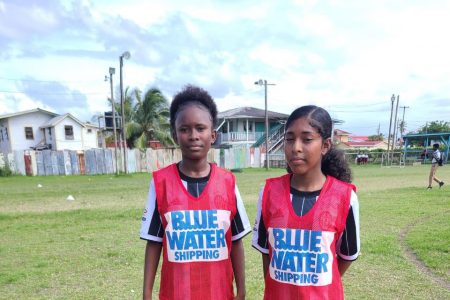 Cougars FC scorers from left Annalisa Hinds and Xianna Castello 