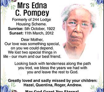 Mrs Edna
C. Pompey