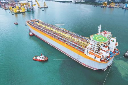 FPSO One Guyana dry-docking at the Keppel Shipyard (SBM Offshore photo)
