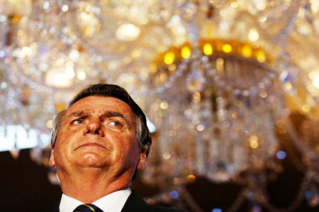 Former Brazilian President Jair Bolsonaro looks on during “Power of The People” event hosted by Turning Point USA at Trump National Doral Miami Resort in Doral, Florida, U.S., February 3, 2023. (Reuters photo)