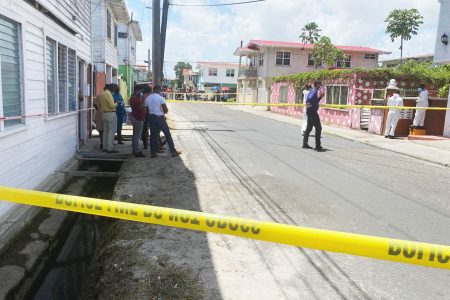 The area where the body was found yesterday
