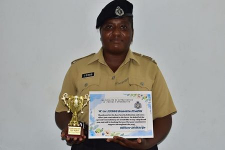 Special Constable 15366 Renetta Profit and her awards.