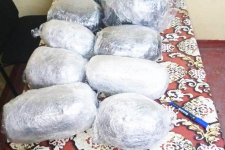 The parcels of suspected cannabis (GPF photo)