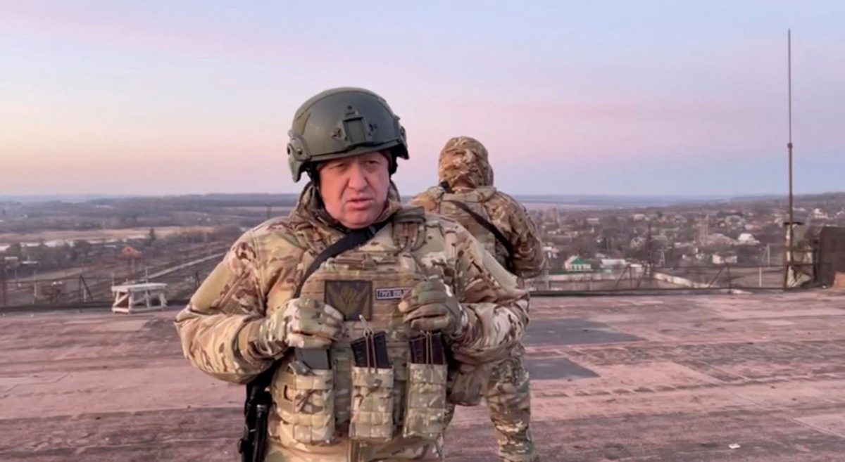 Yevgeny Prigozhin, founder of Russia’s Wagner mercenary force, speaks in Paraskoviivka, Ukraine in this still image from an undated video released on March 3, 2023. (Reuters photo)