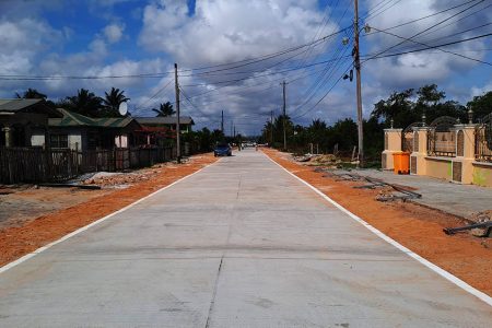 The road that was commissioned (Ministry of Public Works photo)