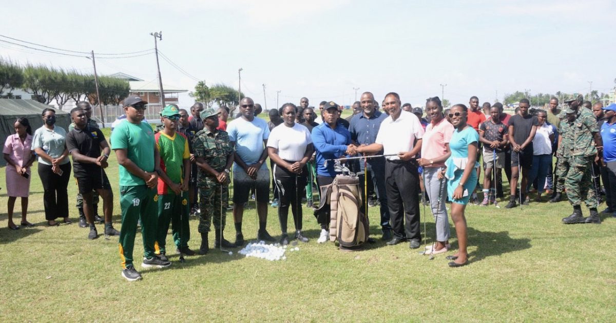 The Guyana Golf Association and Nexgen Golf Academy joined forces with the Guyana Defence Force to create a specialized training programme for service men and women and their families at Base Camp Ayanganna. 
