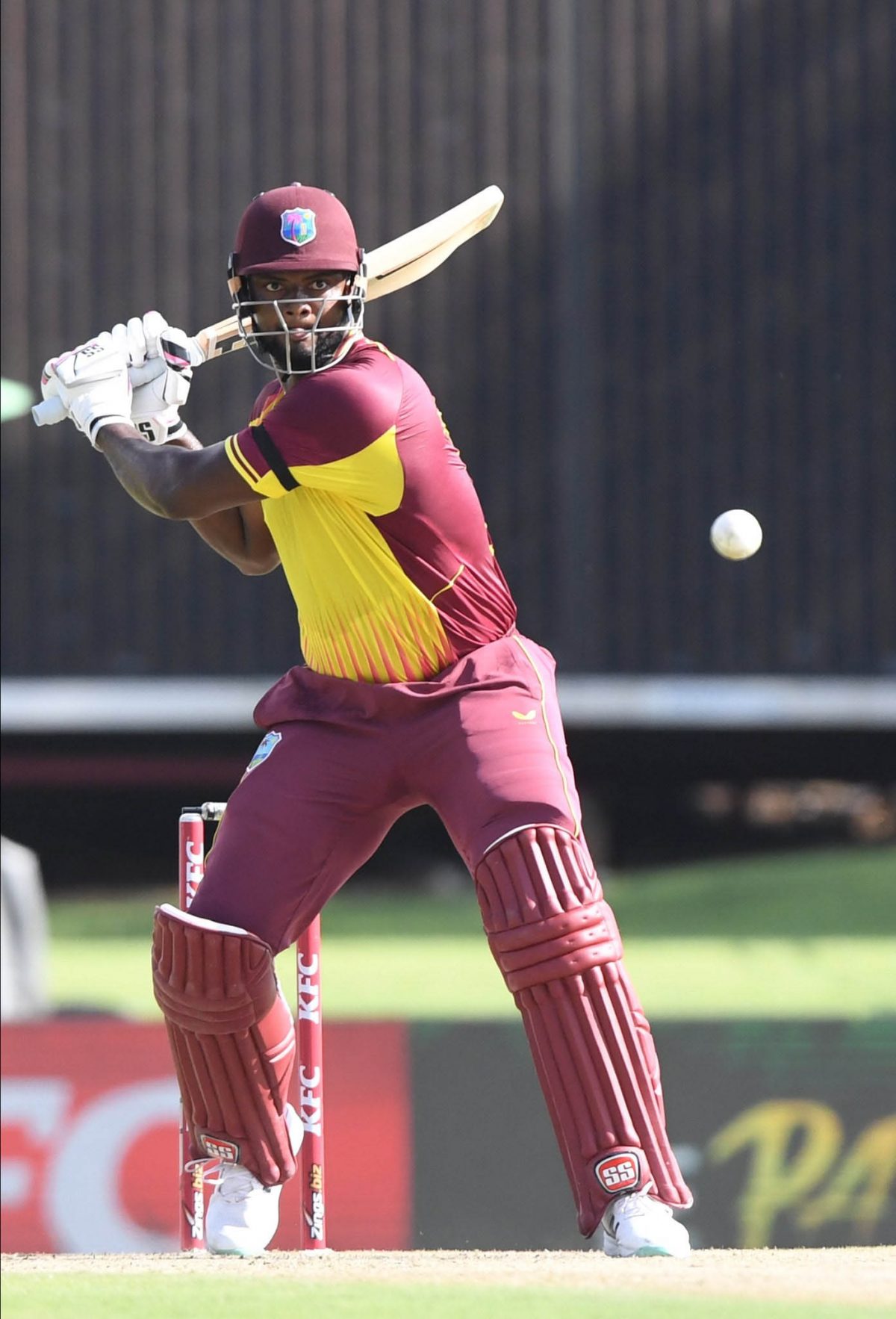 Romario Shepherd’s 44-run blitzkrieg  of three sixes two fours in only 22 balls ensured the West Indies a 2-1 series win over South Africa yesterday.
(Photo Cricket West Indies)
