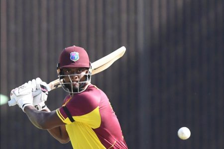 Romario Shepherd’s 44-run blitzkrieg  of three sixes two fours in only 22 balls ensured the West Indies a 2-1 series win over South Africa yesterday.
(Photo Cricket West Indies)
