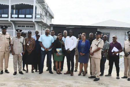 The Guyana Police Force officials that attended the launch of the National Road Safety Council, Regional Division 4B 