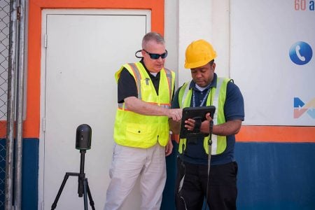 Training being done on the scanner (GNBS photo)