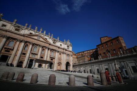 FILE PHOTO: Pope Francis holds the weekly general audience in St. Peter's Square at the Vatican, March 29, 2023. REUTERS/Guglielmo Mangiapane