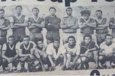 FLASHBACK! The Guyana 1980 World Cup team which played against
Grenada at the GCC, Bourda ground and won 5-2. 