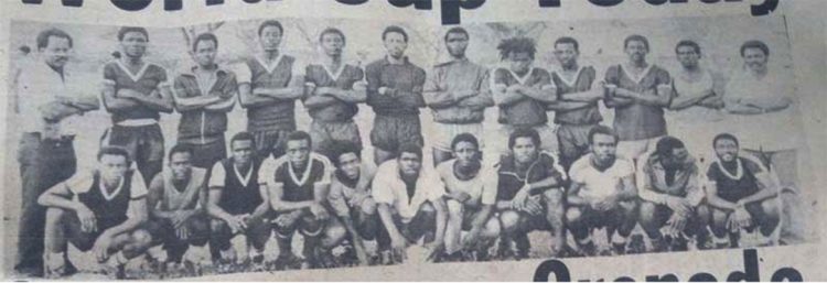 FLASHBACK! The Guyana 1980 World Cup team which played against
Grenada at the GCC, Bourda ground and won 5-2. 