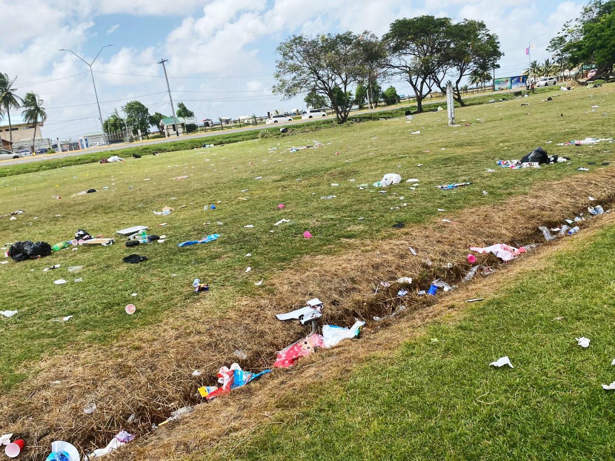 Garbage all over the National Park after Easter Monday.