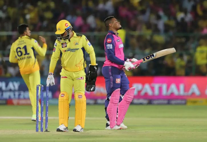 Shimron Hetmyer was bowled for 8 runs against
the Chennai Super Kings in the IPL