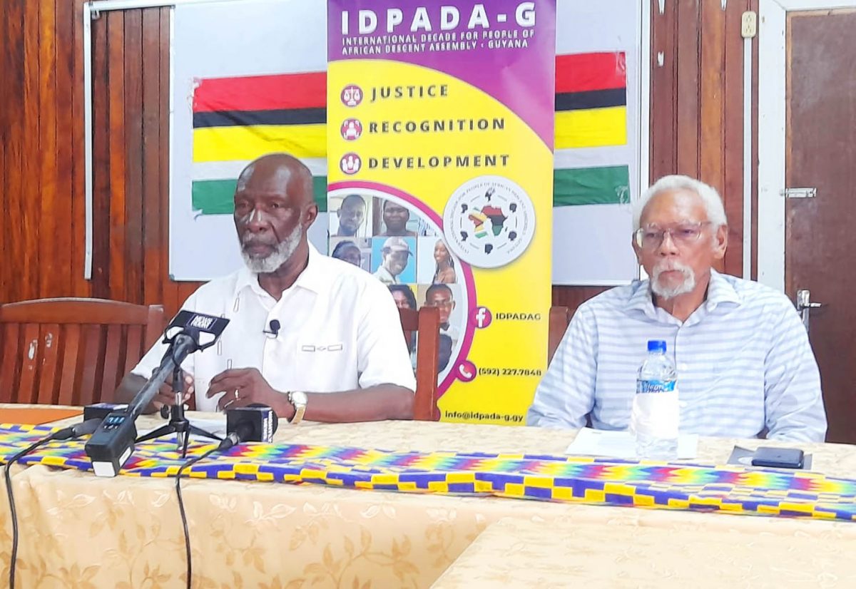 IDPADA-G’s Chairman Vincent Alexander (left) along with another member of the Board. 