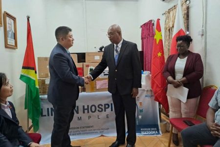 The 18th Chinese Medical Brigade donated over $10 million in medical supplies to the Linden Hospital. (DPI photo)