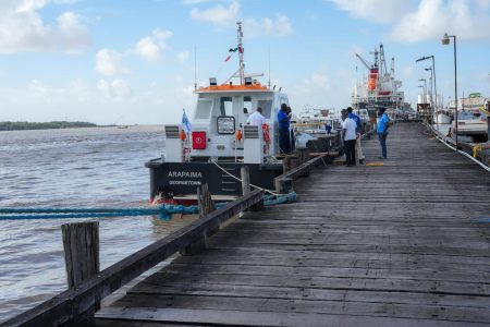 The France-built Arapaima pilot boat which was commissioned yesterday. (Office of the President photo)