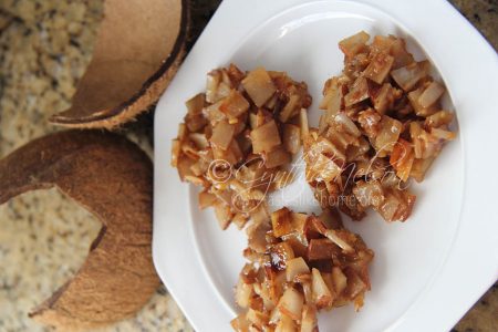 Jamaican Coconut Drops; Guyanese Chip-chip Sugar Cake
(Photo by Cynthia Nelson)