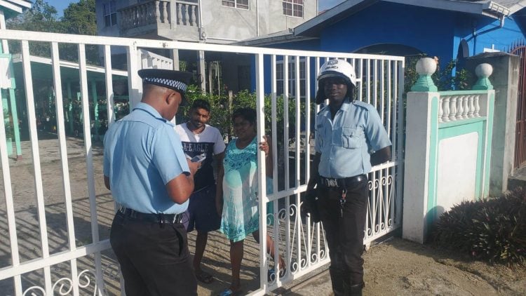 Members of the police force during the outreach