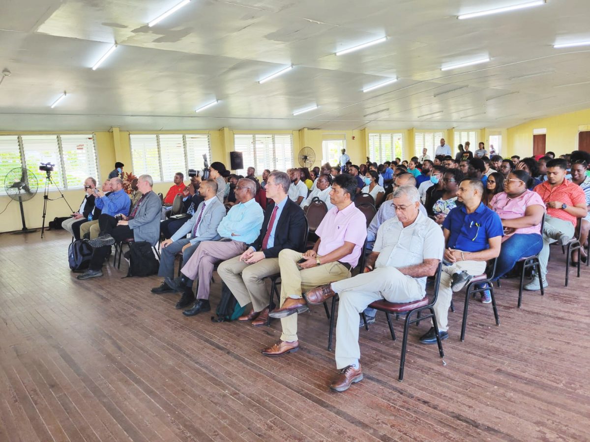 Extension officers, invitees and others in the audience yesterday (Ministry of Agriculture photo)