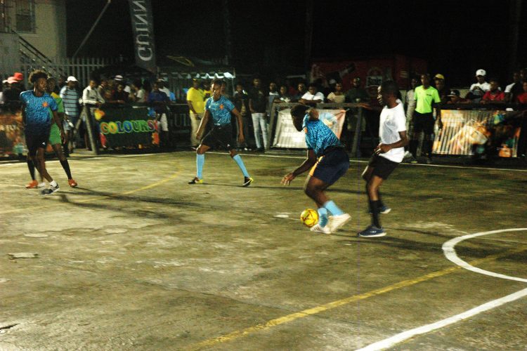 A scene from the opening night in the Guinness ‘Greatest of the Streets’ Linden Championship at the Silver City Hard-court.