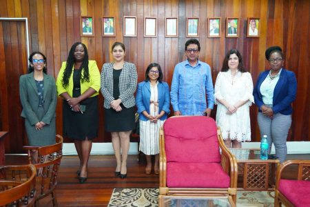 Attorney-General Anil Nandlall with lawyers from US law firm phs are lawyers from Foley Hoag as well as lawyers from the US law firm Foley Hoag and the Attorney-General office.