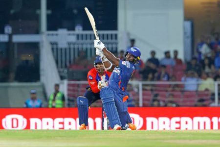 West Indies all-rounder Kyle Mayers played a starring role with the bat on his debut in the IPL yesterday, scoring 73 off 38 balls. (IPLT20 photo) 