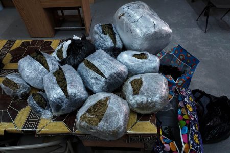The cannabis that was retrieved (Police photo)