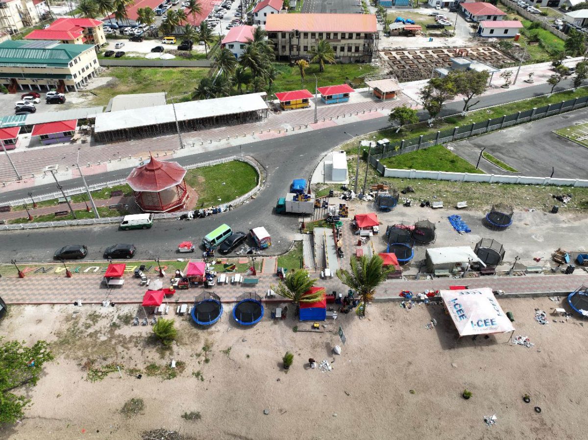 An overhead shot of some of the vending spots in proximity to refurbished areas (Ministry of Public Works photo)