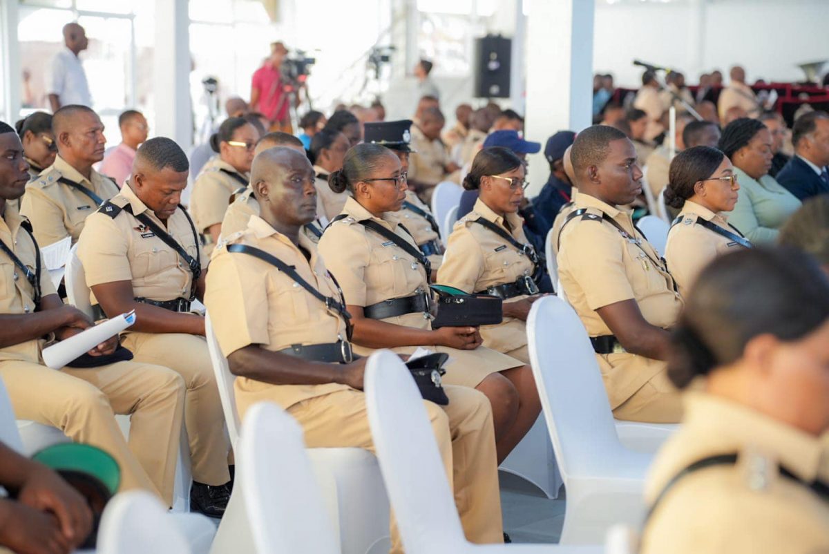 Police ranks at the conference