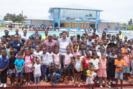 The Ministry of Culture, Youth & Sport (MCY&S) along with the National Sports Commission (NSC) made a big splash this year, attracting in excess of 2000 participants to their Easter Swimming Camp which was incident free. (Emmerson Campbell photo)
