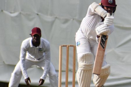 Tagnarine Chanderpaul scored a defiant half century