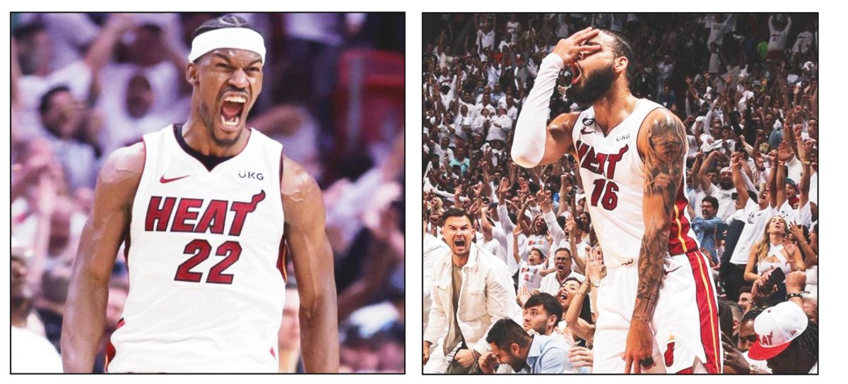 Jimmy Butler and Caleb Martin combined for 54 points as the Miami Heat defeated the Boston Celtics 103-84 to win the Eastern Conference Finals last evening.