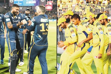 After  finishing in the top two, Gujarat Titans left and Chennai Super Kings right, will have two shots at reaching the IPL final starting today.