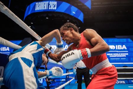 Keevin Allicock won his opening round-of-64 bout with a third round stoppage of Yhlas Gylychjanov of Turkmenistan on Monday at the ongoing International Boxing Association (IBA) Men’s World Boxing Championships at the Humo Arena in Tashkent, Uzbekistan.