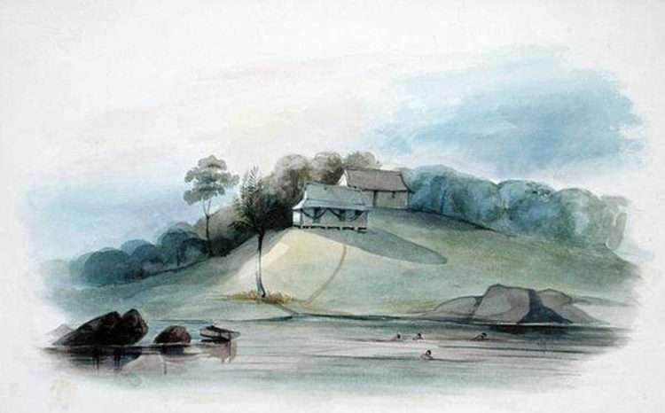  An Edward A Goodall drawing of a station on the Essequibo done in the 1840s 