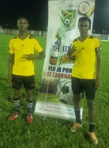 Dynamic Duo! Dynamics FC scorers from left Kelvin Richardson and Ryan Wharton