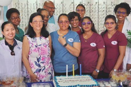 Dr Michele Ming (second from left) in front row with her staff