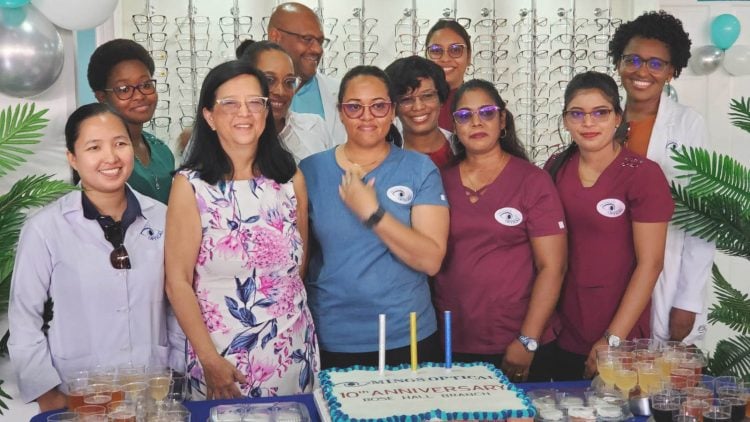 Dr Michele Ming (second from left) in front row with her staff