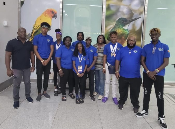 Guyana’s gold medal winning contingent returned from Colombia on Tuesday from the South American U-20 Championships. They were received at the Cheddi Jagan International Airport by representative of the National Sports Commission, Assistant Director of Sport, Franklin Wilson. 
