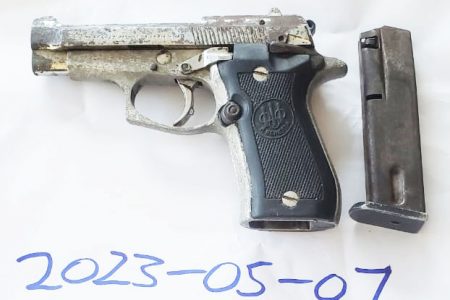 The 9MM .380 auto pistol that was found
