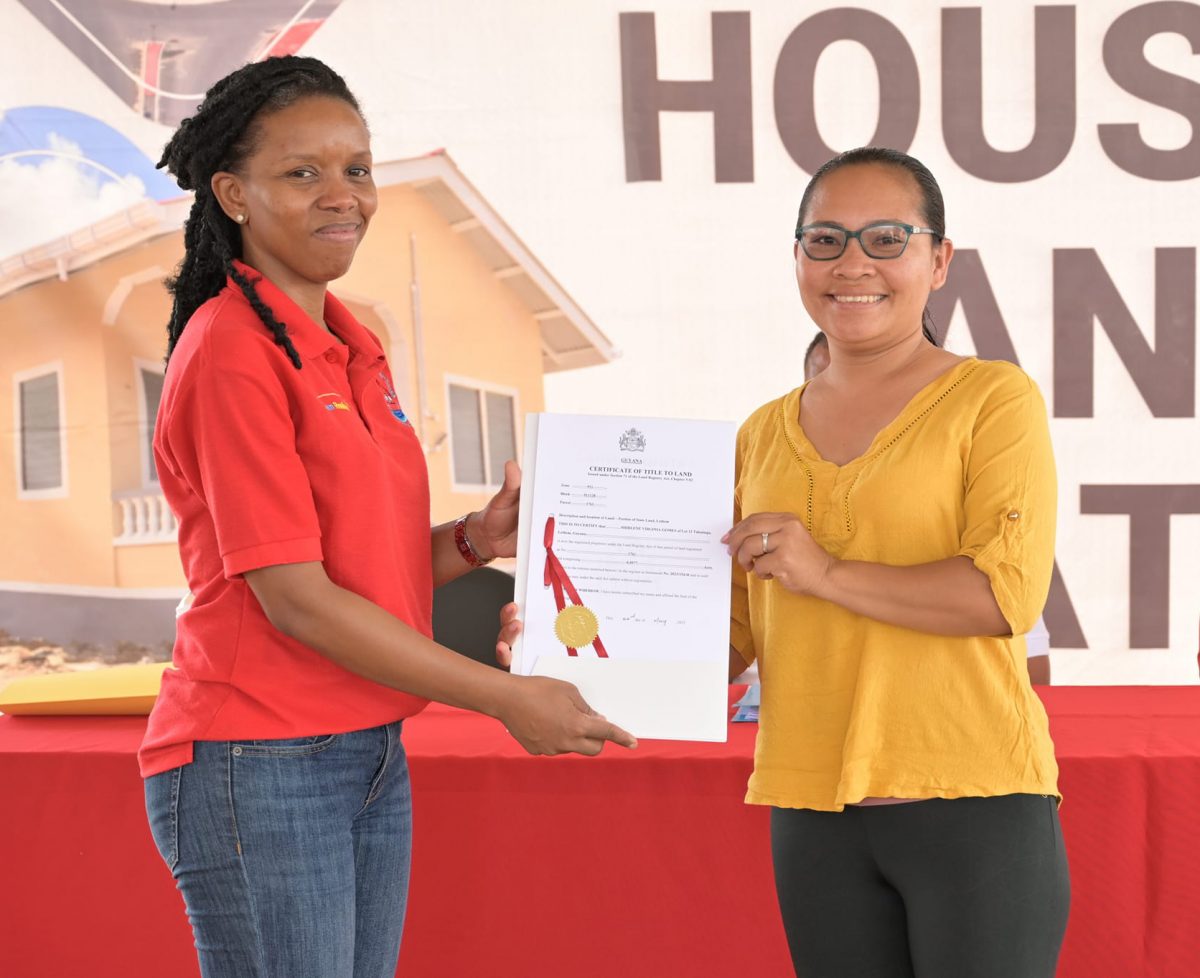 A title being handed over (CHPA photo)