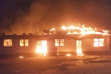 The blaze that engulfed the dormitory