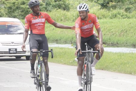 Throwback! Akil Campbell of Trinidad and Tobago (left), winner of last year’s NSC Independence Three-Stage event has disclosed that he will be returning to defend his title next weekend.
