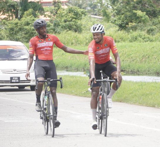 Throwback! Akil Campbell of Trinidad and Tobago (left), winner of last year’s NSC Independence Three-Stage event has disclosed that he will be returning to defend his title next weekend.
