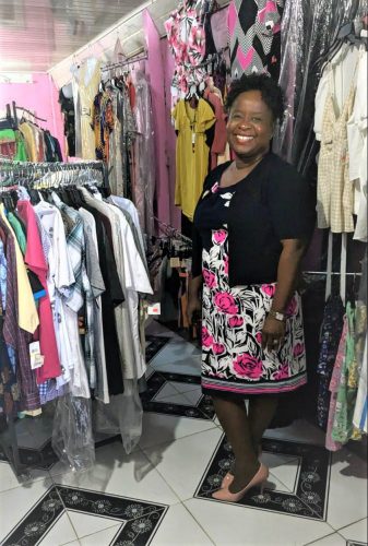 Pamela Bacchus in her Boutique