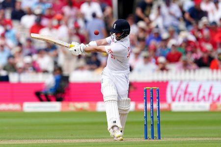 Ben Duckett on the attack during his 98 which lead England’s fightback against Australia in the 2nd Ashes Test at Lord’s