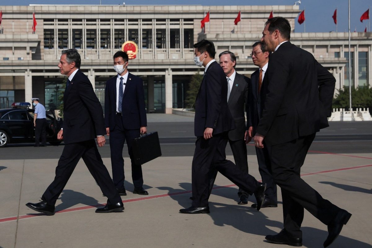 U.S. Secretary of State Antony Blinken in Beijing yesterday REUTERS/Leah Millis/Pool
