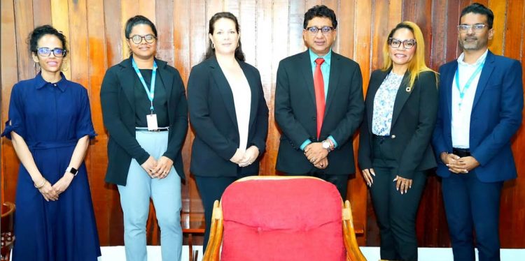 Attorney General Anil Nandlall (third from right) at the meeting
